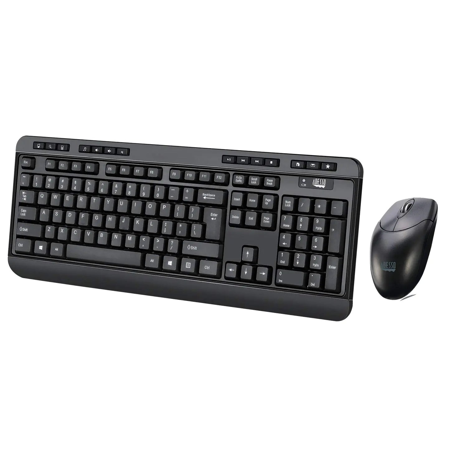 Adesso WKB-1320CB EasyTouch - Wireless Desktop Keyboard and Mouse Combo Black