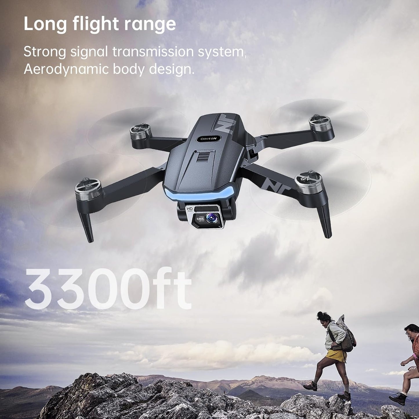 NAFYRE N11 PRO GPS Drone with Camera for Adults 4K UHD 90 Min Long Flight Time Long Control Range Auto Return Follow Me Brushless Motor 5G FPV RC Quadcopter for Beginners