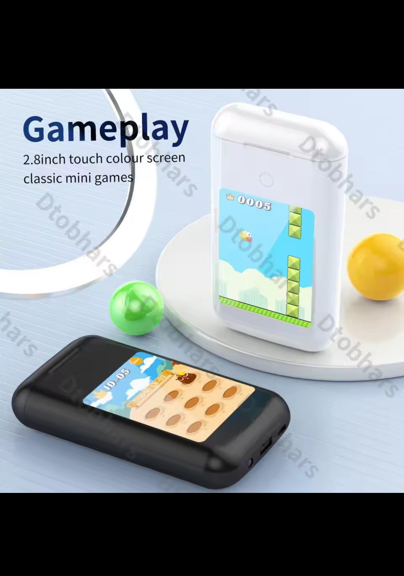 Experience Superior Sound with Multifunctional In-Ear Bluetooth Wireless Earphones Featuring a Touch Screen Power Bank for Ultimate Music and Gaming Enjoyment