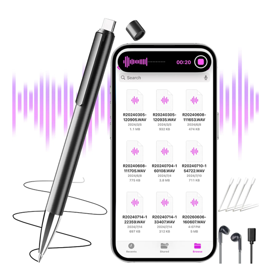 Voice Recorder 64GB(4400Hrs)Digital Voice Activated Recorder Stealthy!