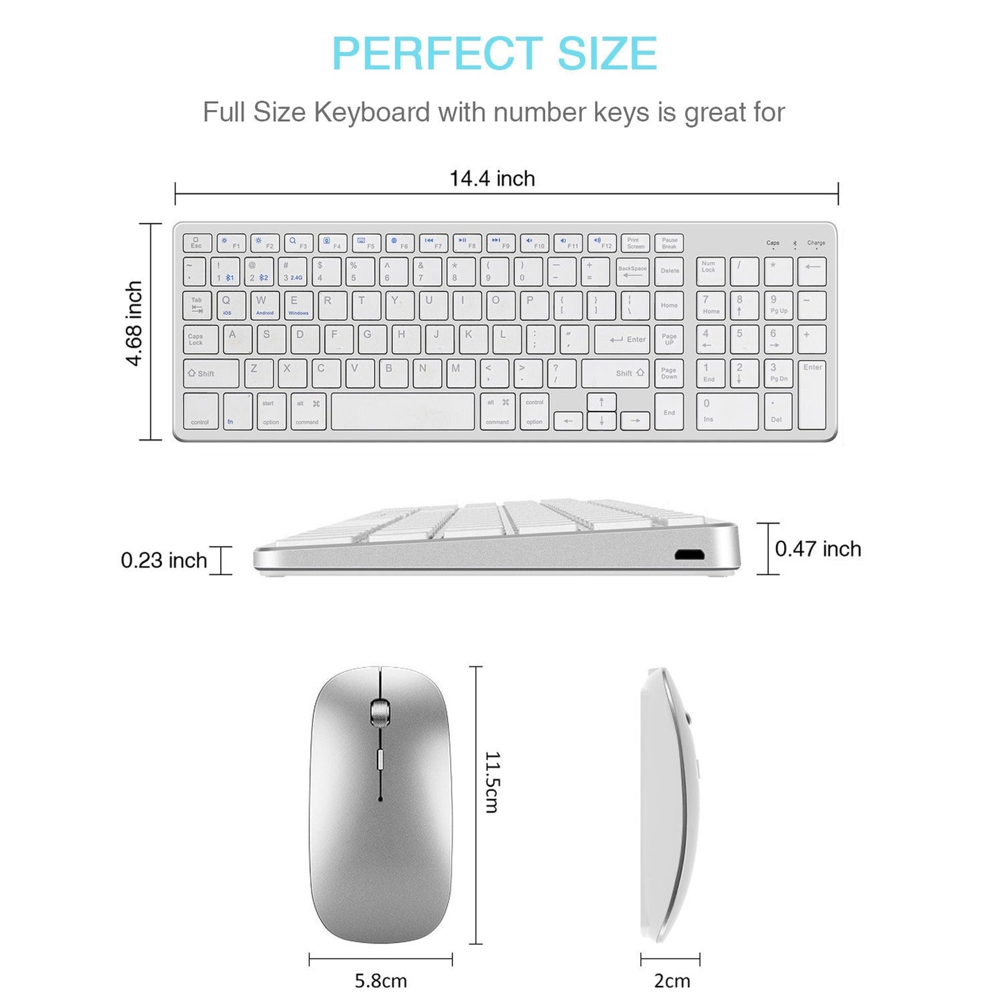 Rechargeable Wireless Mouse and Keyboard
