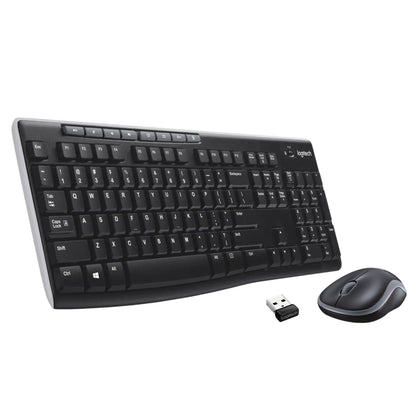 Logitech MK270 Wireless Keyboard and Mouse Combo - Keyboard and Mouse Included 2.4GHz Dropout-Free Connection Long Battery Life (Renewed)