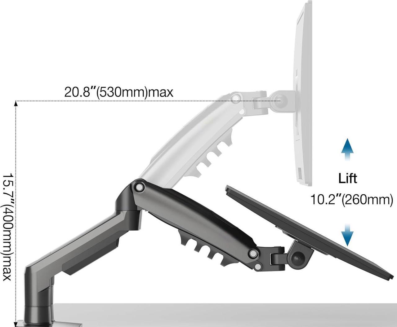 Rehisk Dual Monitor Mount for 15-32 Inch Screens - F160