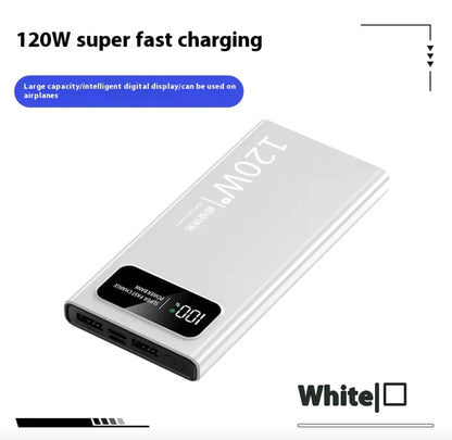 120W Super Fast Charge Mobile Power Bank - 20000mAh Large Capacity