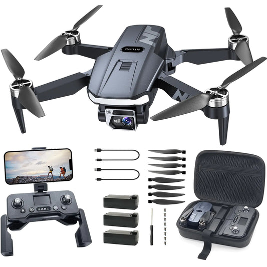 NAFYRE N11 PRO GPS Drone with Camera for Adults 4K UHD 90 Min Long Flight Time Long Control Range Auto Return Follow Me Brushless Motor 5G FPV RC Quadcopter for Beginners