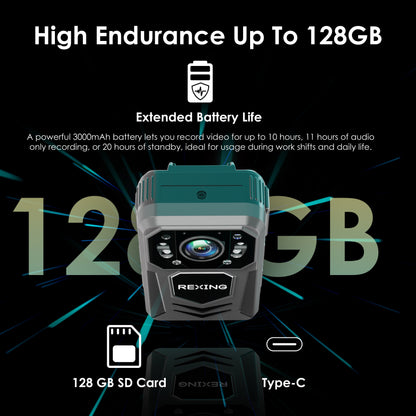 Rexing P3 Mini FHD Body Camera - For Sport, Activities and Professional Services