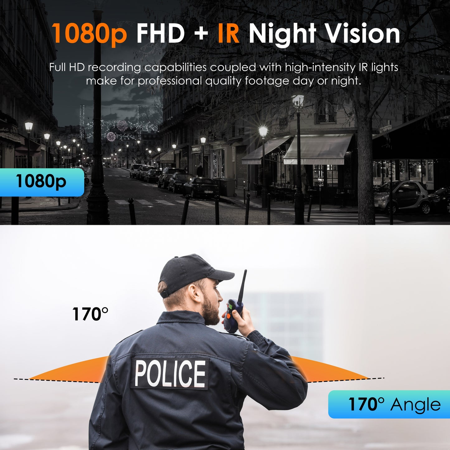 Rexing P3 Mini FHD Body Camera - For Sport, Activities and Professional Services